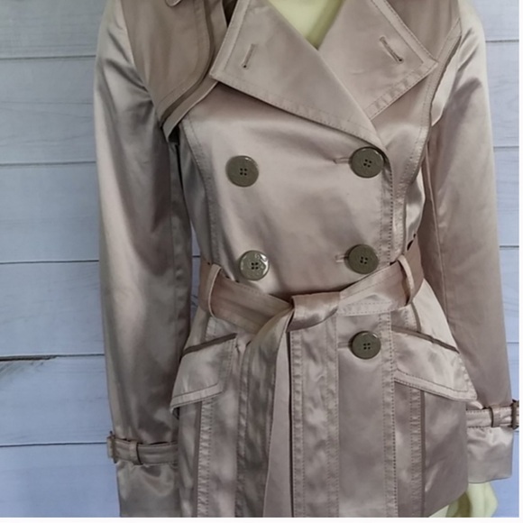 Jessica Simpson trench coat XS satin jacket - Picture 6 of 13